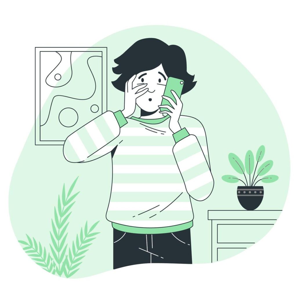 Hombre preocupado al teléfono